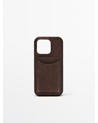 MASSIMO DUTTI - Nappa Leather Iphone 16 Pro Case - Lyst