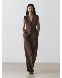 MASSIMO DUTTI - Linen Suit Waistcoat - Lyst