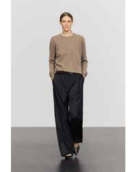 MASSIMO DUTTI - 100% Cashmere Long Sleeve Sweater - Lyst