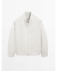 MASSIMO DUTTI - 100% Linnen Licht Jack - Lyst