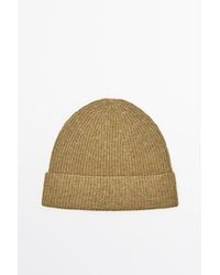 MASSIMO DUTTI - 100% Cashmere Knit Beanie - Lyst