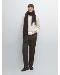 MASSIMO DUTTI - Strickpullover Aus Wollmischgewebe Mit Rundausschnitt - Lyst