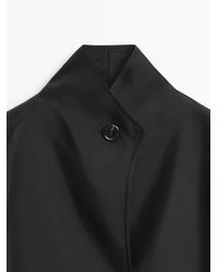 MASSIMO DUTTI - Flowing Cape With Button Detail - Lyst