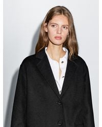 MASSIMO DUTTI - Long Wool Blend Coat - Lyst