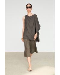 MASSIMO DUTTI - Asymmetric Flowing Cape Top - Lyst