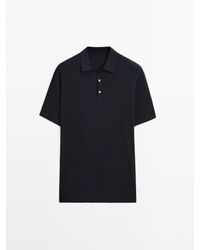 MASSIMO DUTTI - 100% Katoenen Polotrui Met Kabelmotief - Lyst