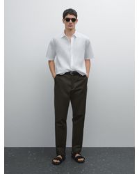 MASSIMO DUTTI - Camicia A Maniche Corte Regular Fit - Lyst