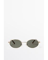 MASSIMO DUTTI - Oval Metal Sunglasses - Lyst