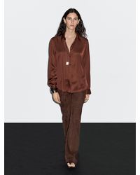 MASSIMO DUTTI - Flowing Satin Shirt - Lyst