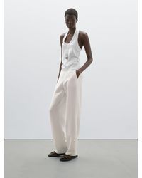 MASSIMO DUTTI - Pantalon Droit Fluide Lin - Lyst