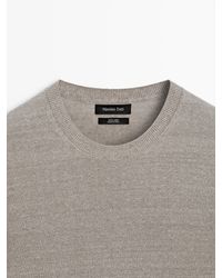 MASSIMO DUTTI - Camiseta Punto Ligero 100% Lino - Lyst