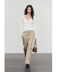MASSIMO DUTTI - Stretch Cotton Blend Pants - Lyst
