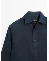 MASSIMO DUTTI - 100% Linen Slim Fit Shirt - Lyst