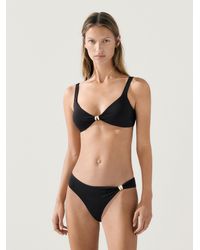 MASSIMO DUTTI - Bikini Top With Rhinestone Detail - Lyst