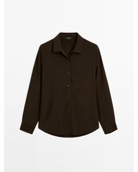 MASSIMO DUTTI - Soepelvallend Overhemd Van Technische Stof - Lyst