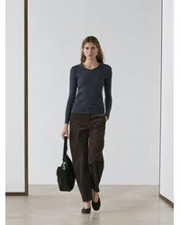 MASSIMO DUTTI - Barrel Fit Corduroy Trousers - Lyst