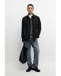 MASSIMO DUTTI - 100% Wool Overshirt With Pockets - Lyst