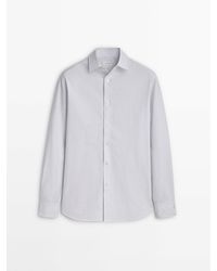 MASSIMO DUTTI - Regular-Fit Cotton Striped Shirt - Lyst