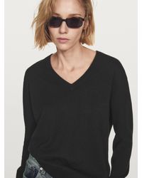 MASSIMO DUTTI - Pull En Maille 100 Cachemire À Col En V - Lyst