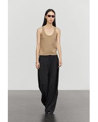 MASSIMO DUTTI - Wool-Blend Knit Crew Neck Top - Lyst