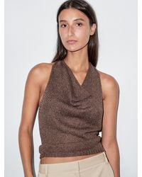 MASSIMO DUTTI - Straight-Leg Cotton Blend Trousers - Lyst