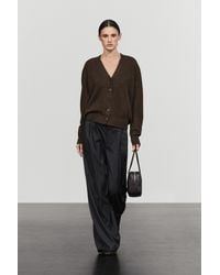 MASSIMO DUTTI - Brushed Wool-Blend V-Neck Knit Cardigan - Lyst