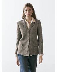 MASSIMO DUTTI - Flecked Wool Blend Blazer - Lyst