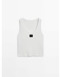 MASSIMO DUTTI - Strappy Top With Label Detail - Lyst