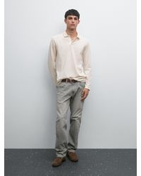MASSIMO DUTTI - Polo Manga Larga Piqué Mercerizado - Lyst