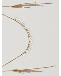 MASSIMO DUTTI - Long Necklace With Zirconia Detail - Lyst