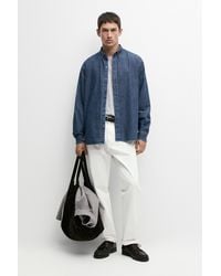 MASSIMO DUTTI - 100% Cotton Regular Fit Denim Shirt - Lyst