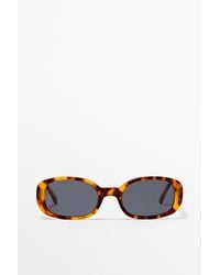 MASSIMO DUTTI - Oval Tortoiseshell-Effect Sunglasses - Lyst
