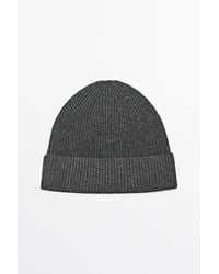 MASSIMO DUTTI - 100% Cashmere Knit Beanie - Lyst
