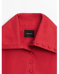 MASSIMO DUTTI - Lightweight Cotton Jacket With Button Details - Lyst