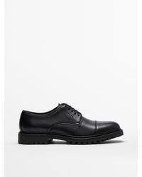MASSIMO DUTTI Black Nappa Leather Shoes for Men - Lyst