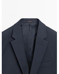 MASSIMO DUTTI - 100% Cool Wool Suit Blazer - Lyst