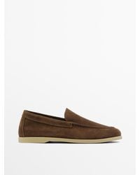 MASSIMO DUTTI - Soft Split Leather Loafers - Lyst