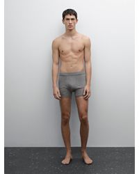 MASSIMO DUTTI - Boxer A Tinta Unita Misto Cotone - Lyst