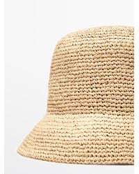 MASSIMO DUTTI - Raffia Bucket Hat - Lyst