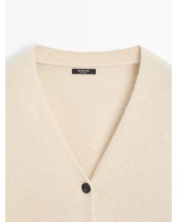 MASSIMO DUTTI - Alpaca Wool V-Neck Knit Cardigan - Lyst