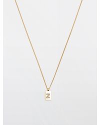 MASSIMO DUTTI Gold-plated Letter Z Necklace - Metallic