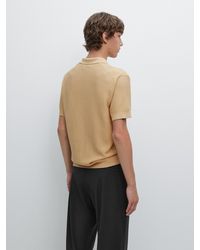 MASSIMO DUTTI - Polo Manches Courtes En Maille Texturée - Lyst