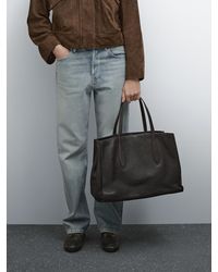 MASSIMO DUTTI - Maxi Nappa Leather Md Icon Tote Bag - Lyst