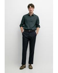 MASSIMO DUTTI - Tapered Fit Linen Pants - Lyst
