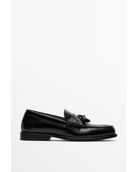 MASSIMO DUTTI - Leder-Loafer Mit Quasten - Lyst