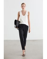 MASSIMO DUTTI - Straight-Leg Linen Blend Trousers - Lyst