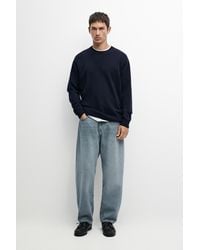 MASSIMO DUTTI - Wool Blend Round Neck Knit Sweater - Lyst
