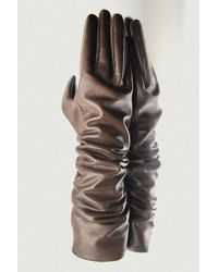MASSIMO DUTTI - Long Nappa Leather Gloves - Lyst