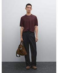 MASSIMO DUTTI - Maglia Sottile A Maniche Corte - Lyst