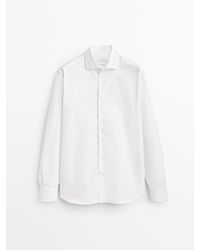 MASSIMO DUTTI - 100% Katoenen Overhemd Slim Fit - Lyst